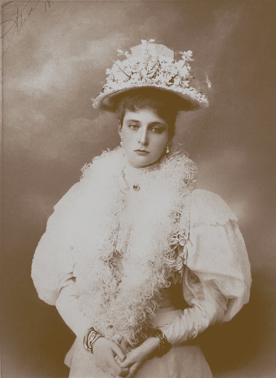 Portrett av keiserinne Alexandra Fyodorovna, kona til tsar Nicholas II av Russland 1872-1918 av Unbekannt
