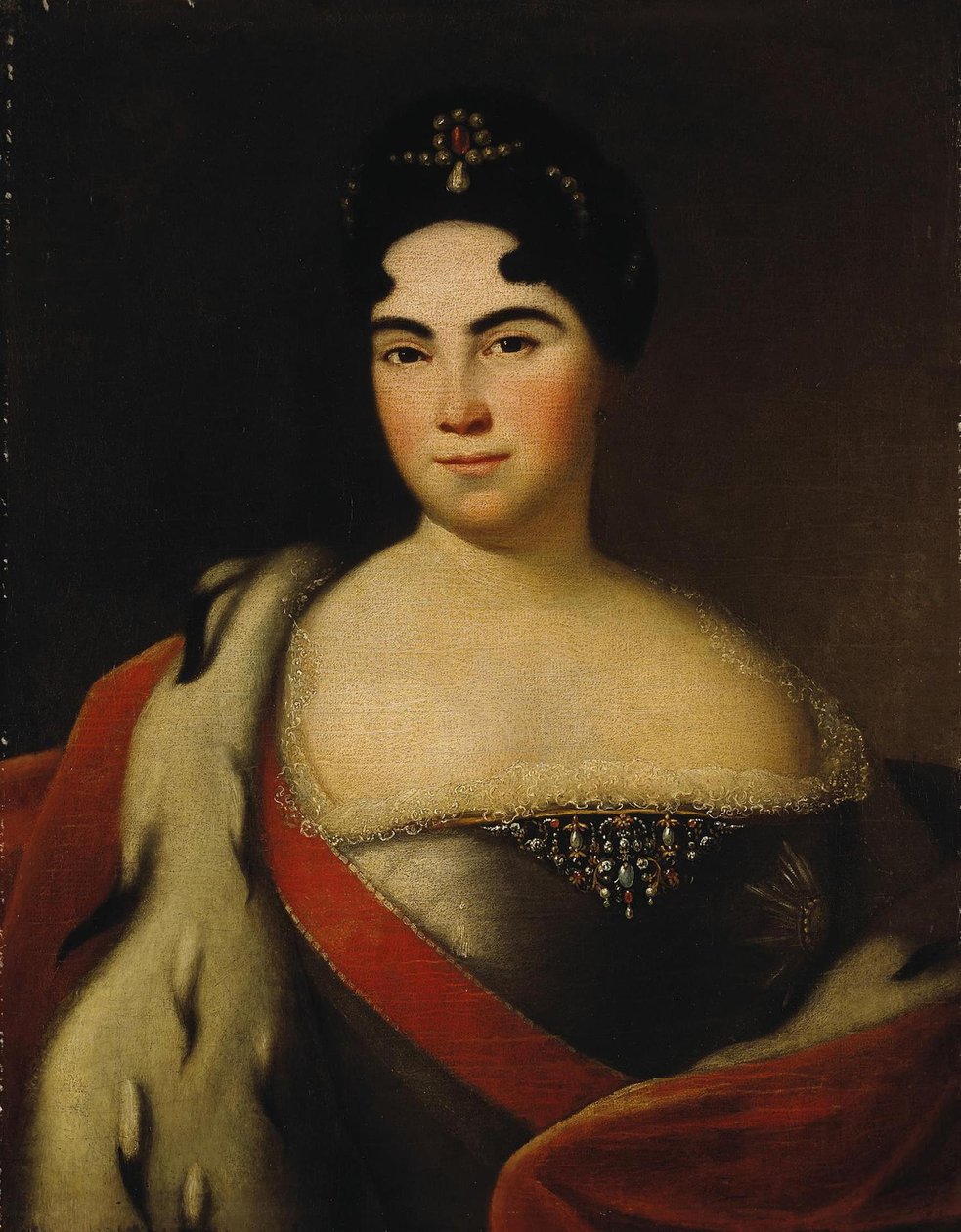 Portrett av keiserinne Catherine I. 1684-1727, første tredjedel av 1700-tallet av Unbekannt