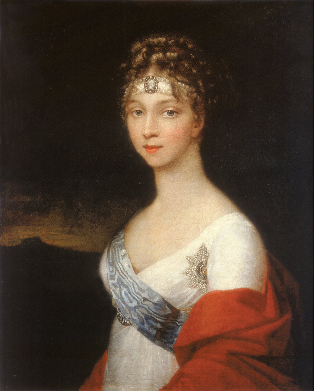 Portrett av keiserinne Elizabeth Alexeievna, prinsesse Louise av Baden 1779-1826, etter 1806 av Unbekannt
