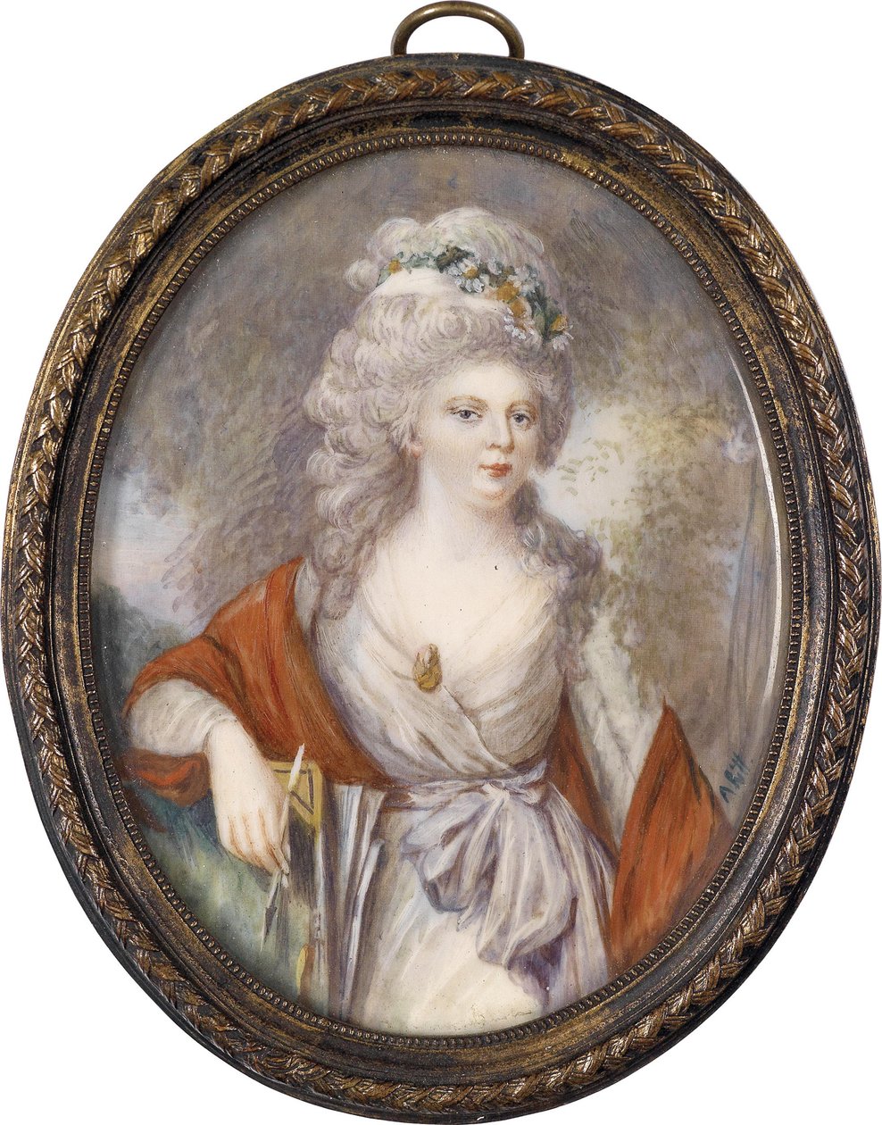 Portrett av keiserinne Maria Feodorovna Sophie Dorothea av Württemberg 1759-1828, tidlig på 1800-tallet. av Unbekannt