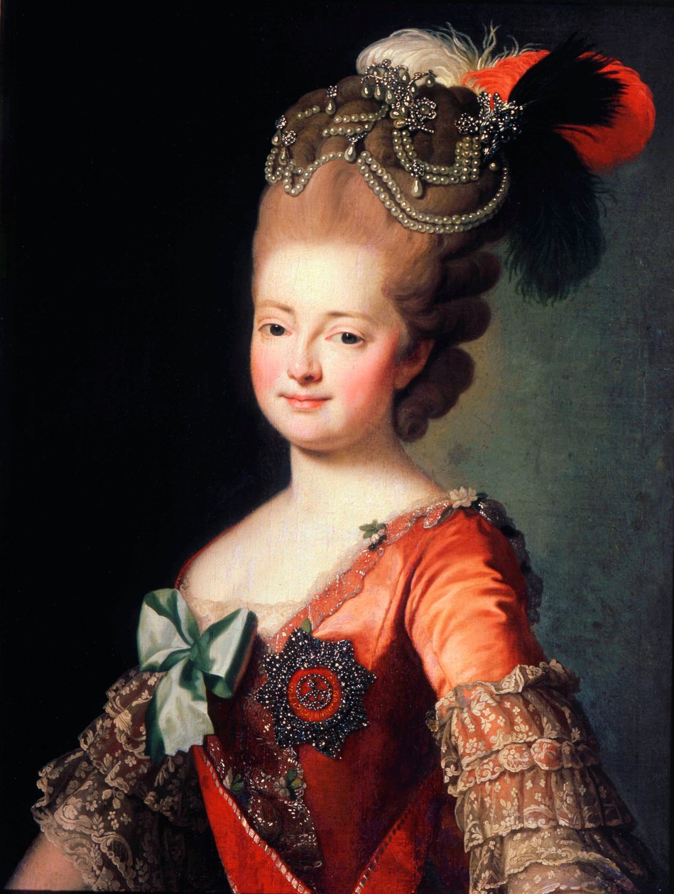 Portrett av keiserinne Maria Feodorovna, slutten av 1700- eller begynnelsen av 1800-tallet av Unbekannt