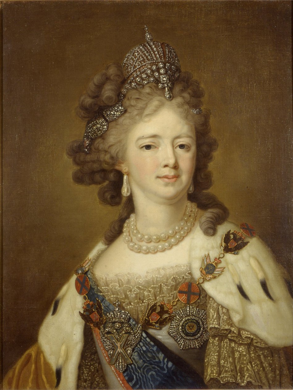 Portrett av keiserinne Maria Feodorovna av Unbekannt