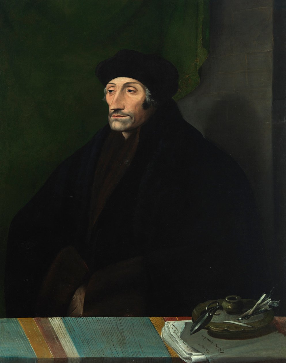 Portrett av Erasmus av Rotterdam 1467-1536, 1500-tallet. av Unbekannt