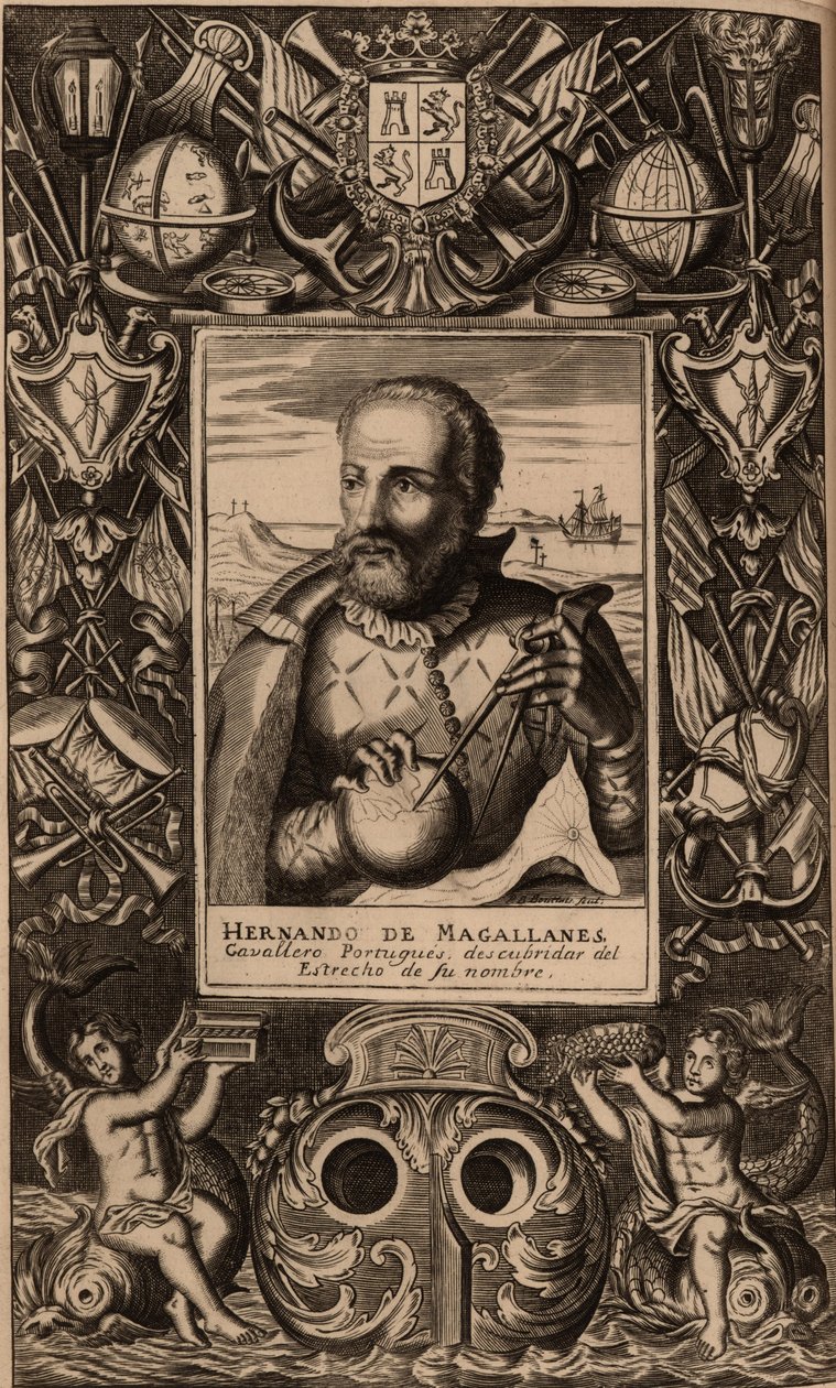 Portrett av Ferdinand Magellan 1470-1521, 1624. av Unbekannt