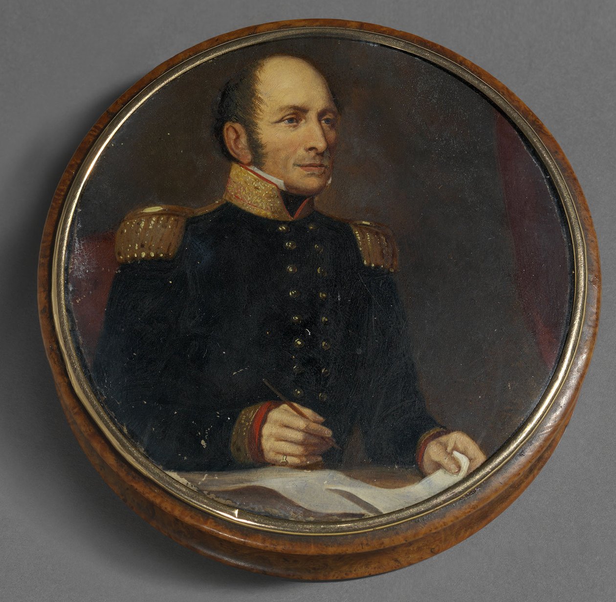 Portrett av feltmarskalk grev Mikhail Barklay-de-Tolli 1761-1818, første kvartal av 1800-tallet. av Unbekannt