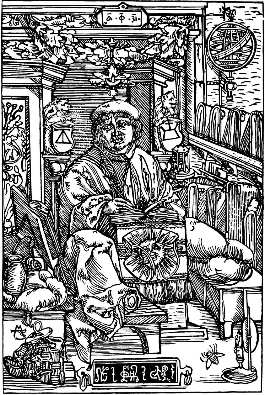 Portrett av Francysk Skaryna 1486-1541, 1517 av Unbekannt