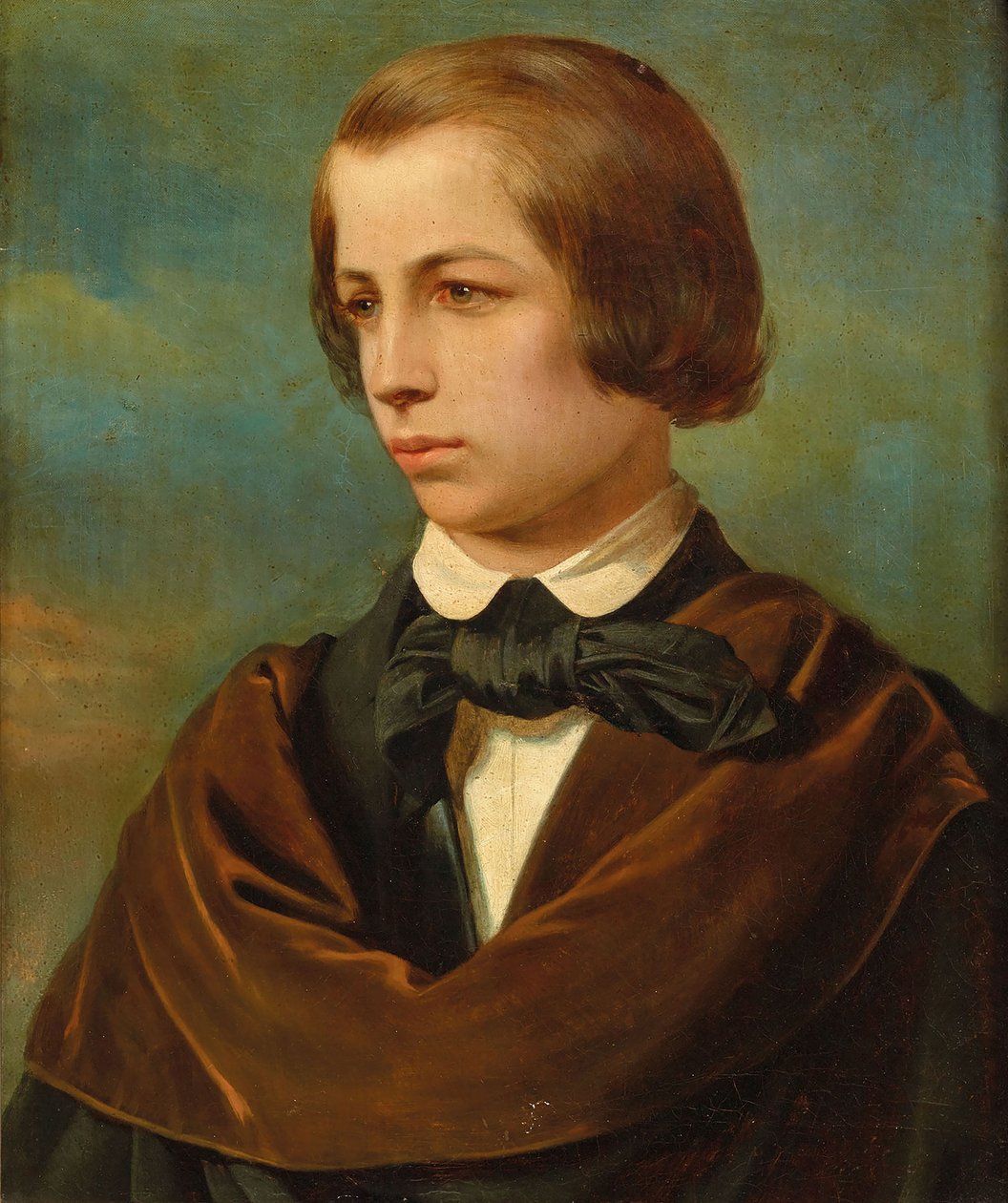 Portrett av Franz Liszt 1811-1886, ca. 1830. av Unbekannt
