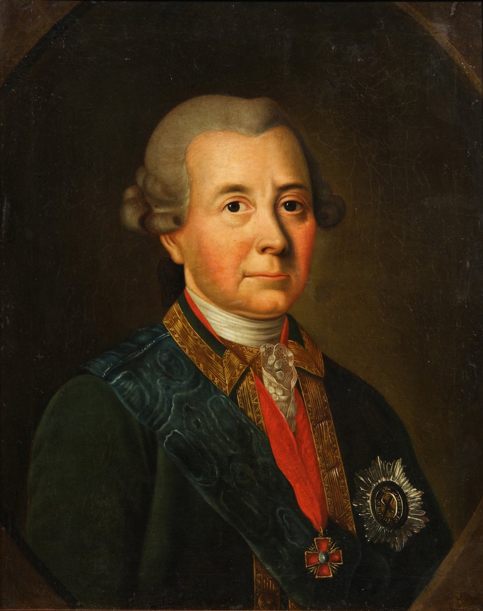 Portrett av Fjodor Ivanovich Wadkowski 1712-1783 av Unbekannt