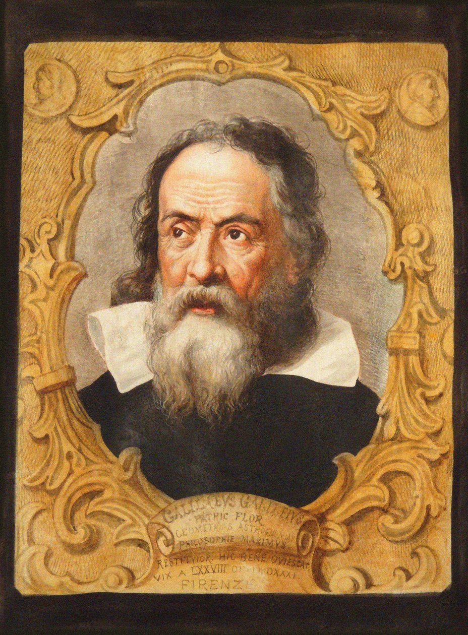 Portrett av Galileo Galilei. av Unbekannt