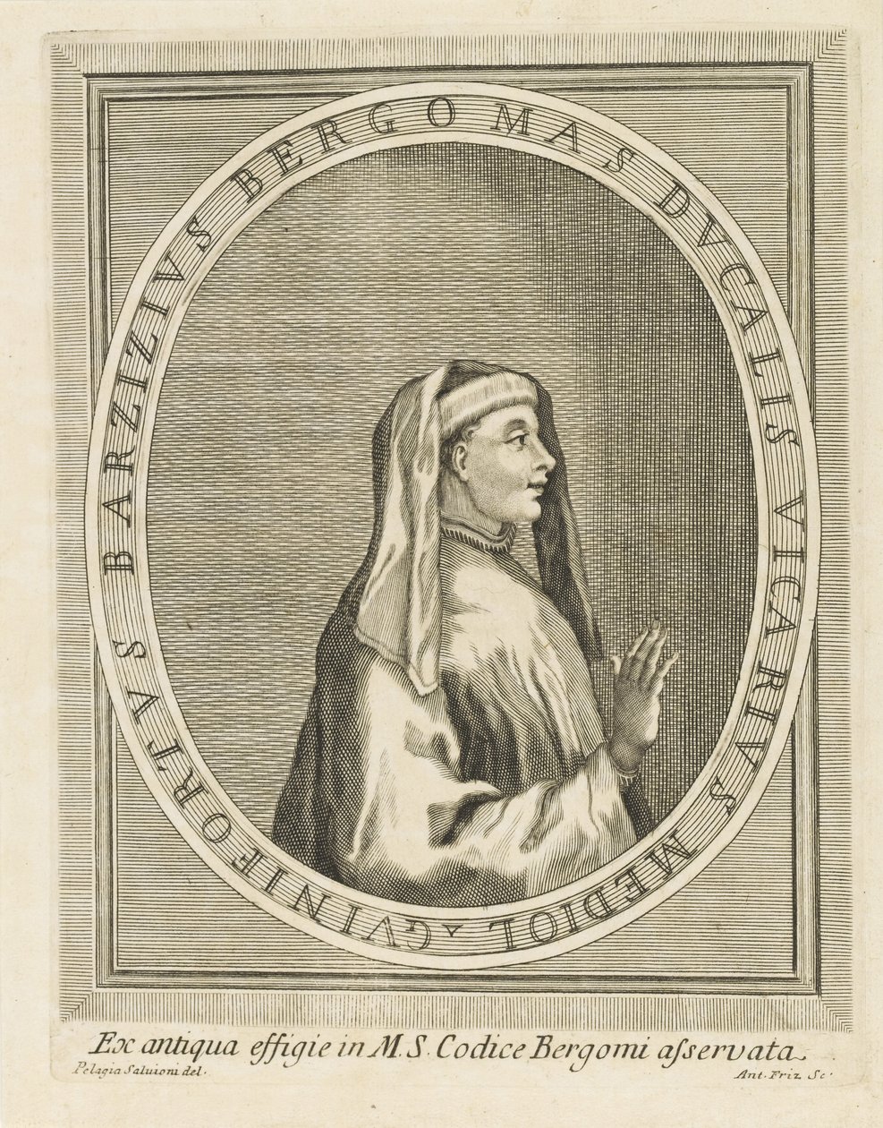 Portrett av Gasparinus de Bergamo, 1716-1717. av Unbekannt