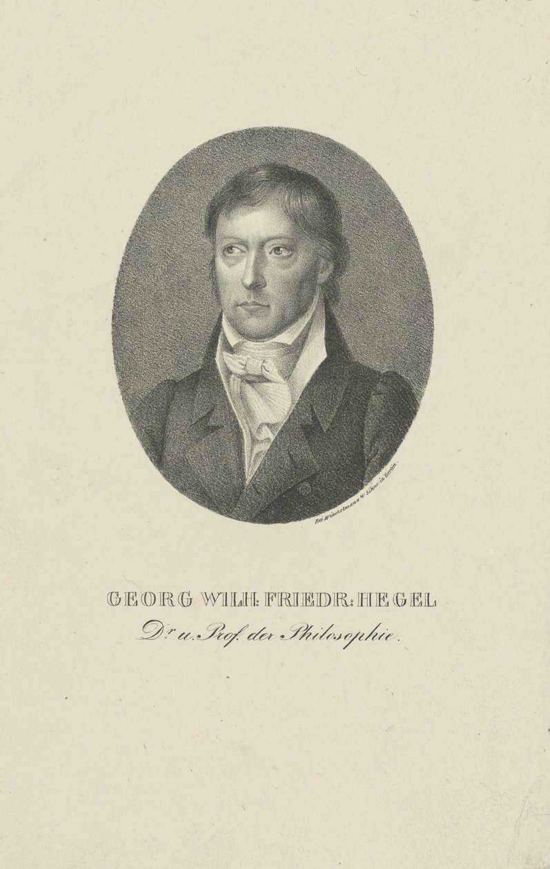Portrett av Georg Wilhelm Friedrich Hegel 1770-1831. av Unbekannt