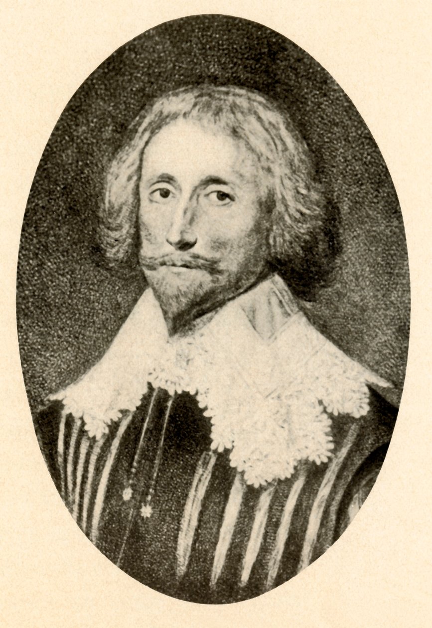 Portrett av George Sandys, med kuttet dublett og Vandyke-krage, c1610-1630, 1937. av Unbekannt