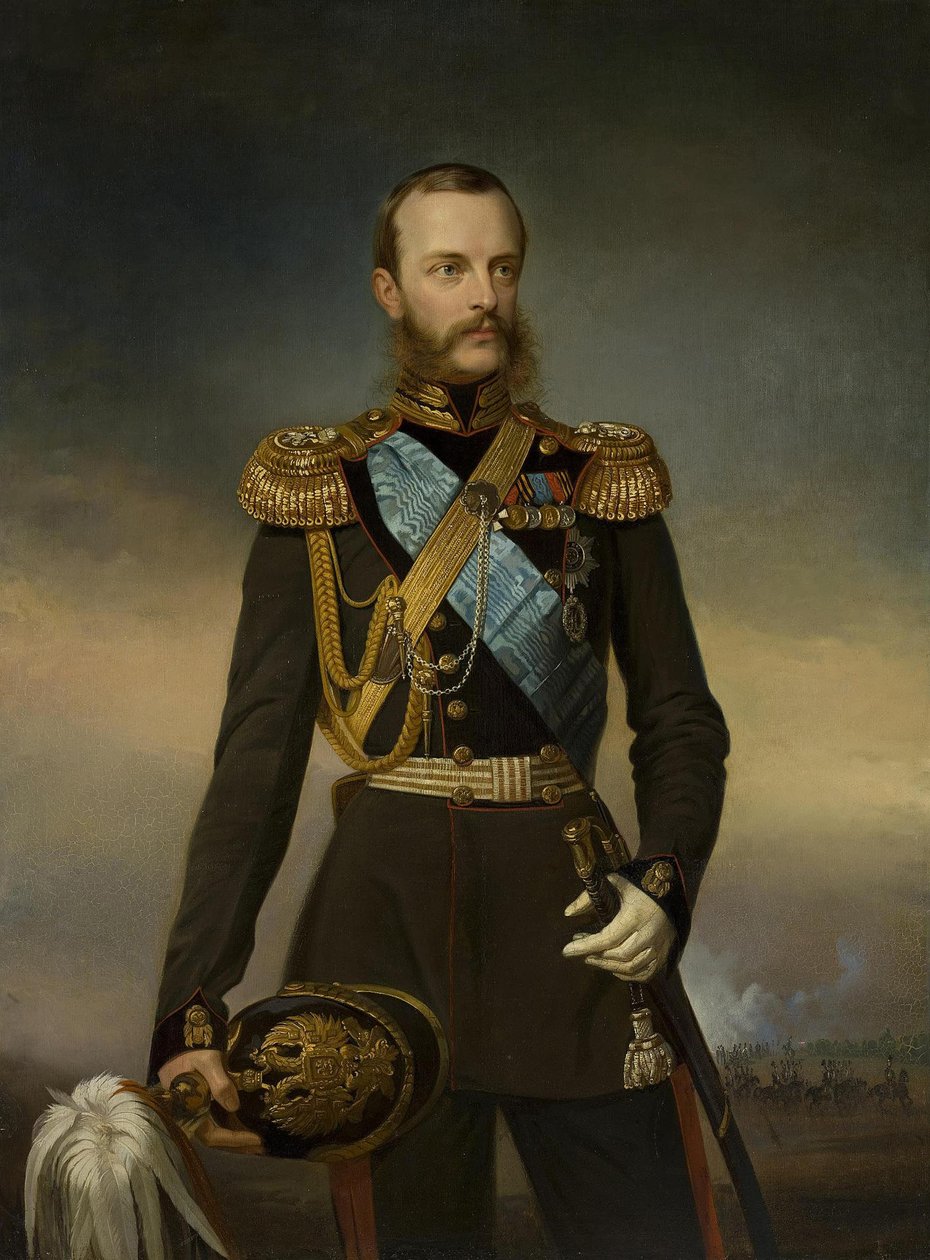 Portrett av storhertug Michael Nikolaevich av Russland 1832-1909, tidlig på 1860-tallet av Unbekannt