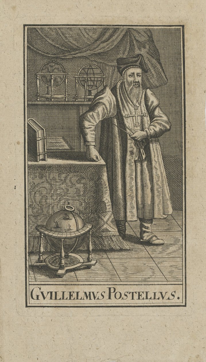 Portrett av Guillaume Postel 1510-1581, før 1740. av Unbekannt