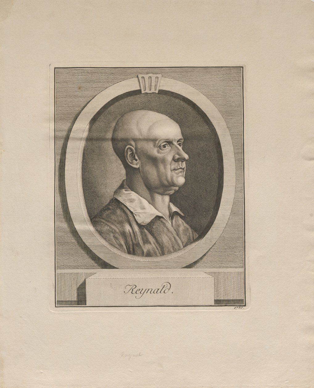 Portrett av Guillaume Thomas Raynal 1713-1796, 1780. av Unbekannt