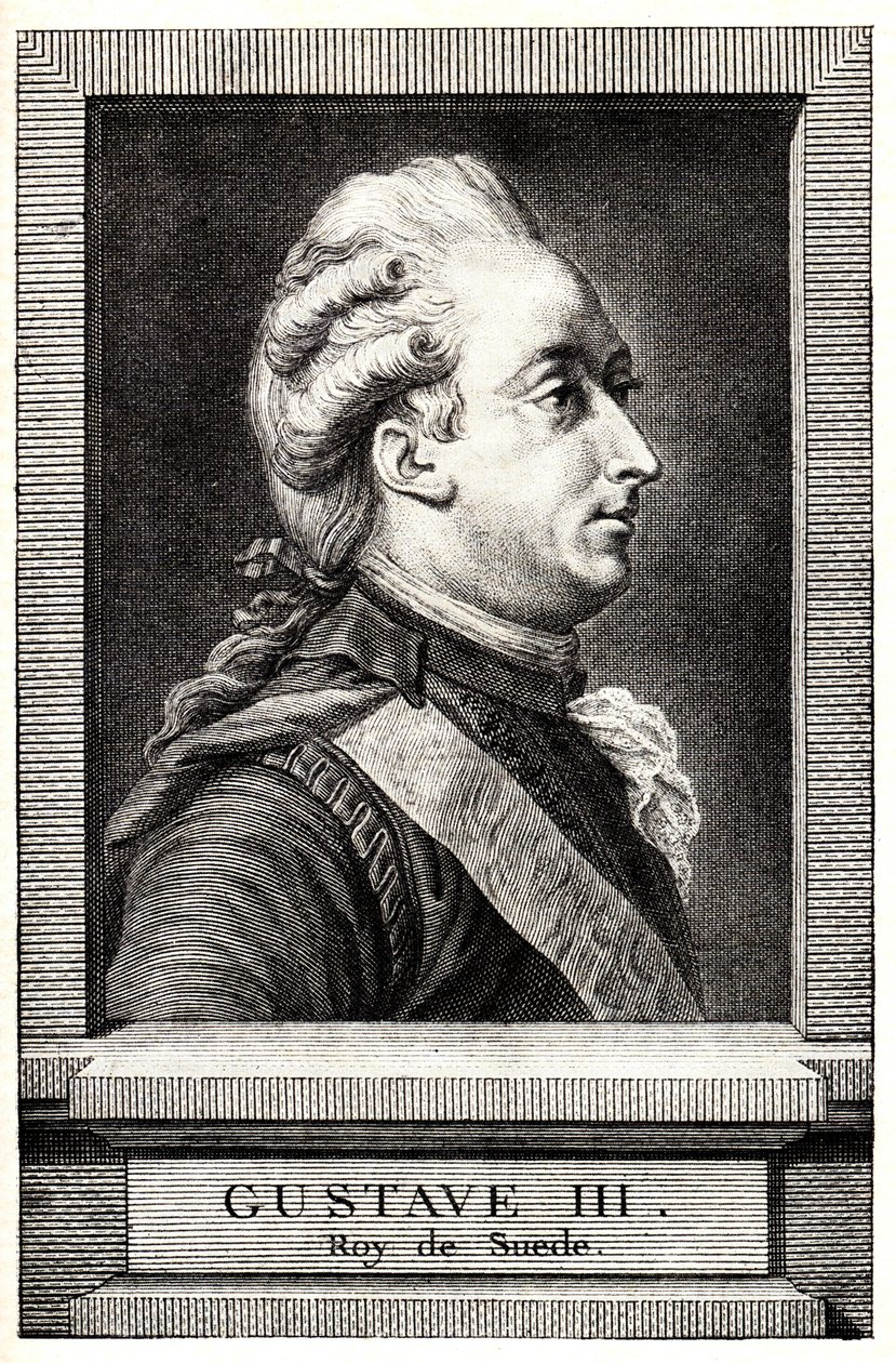 Portrett av Gustav III av Sverige, tidlig på 1800-tallet. av Unbekannt