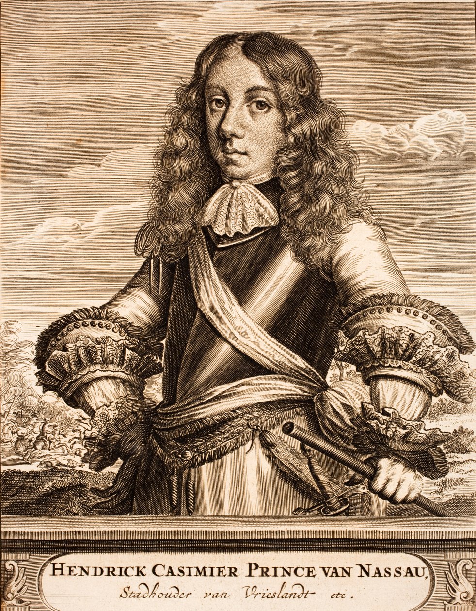 Portrett av Henry Casimir II 1657-1696, prins av Nassau-Dietz, 1675. av Unbekannt