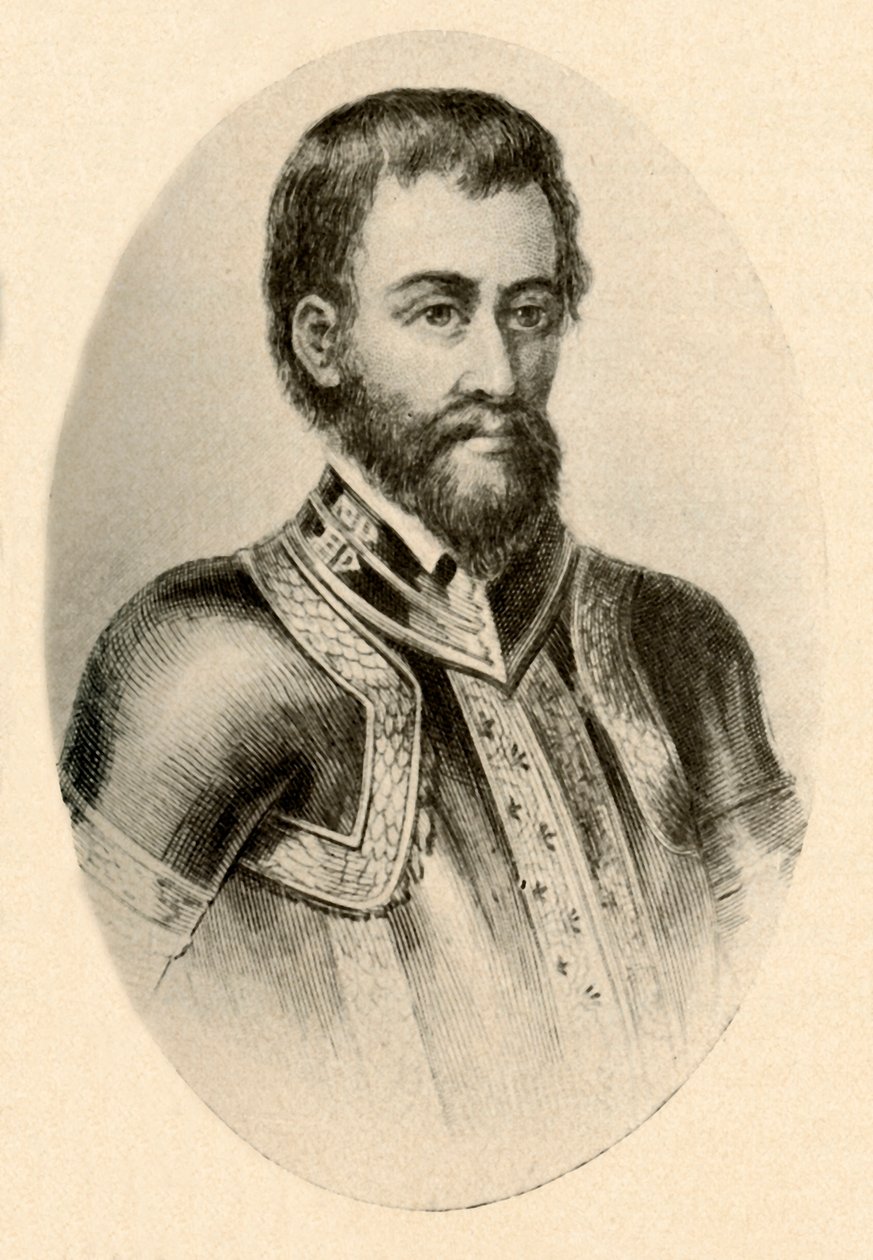 Portrett av Hernando De Soto, som viser spansk rustning fra 1500-tallet, c1520-1540, 1937. av Unbekannt