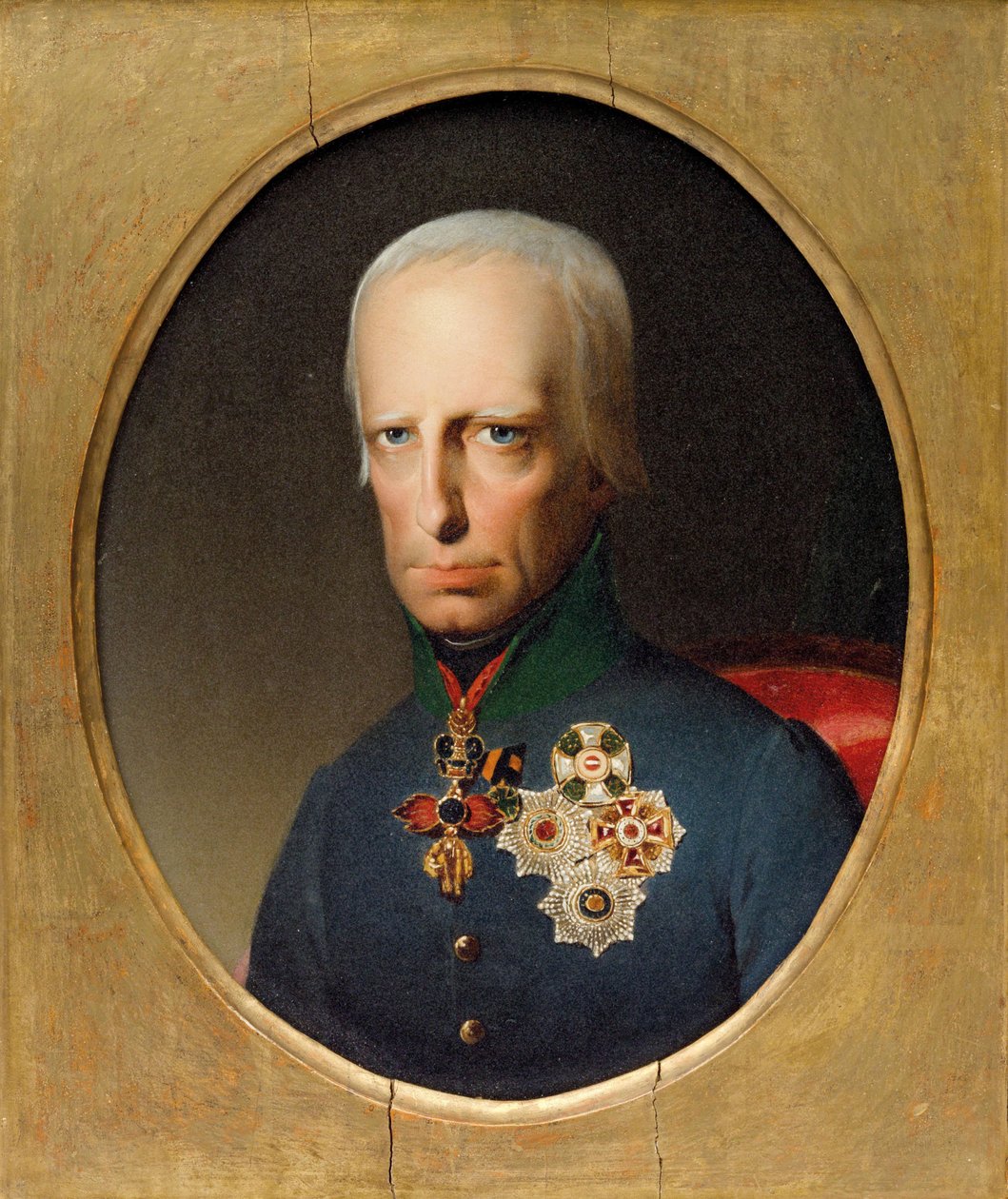 Portrett av den hellige romerske keiser Frans II 1768-1835, ca. 1830. av Unbekannt