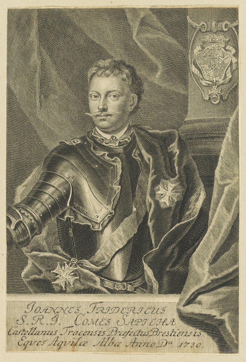 Portrett av Jan Fryderyk Sapieha 1680-1751, 1730. av Unbekannt