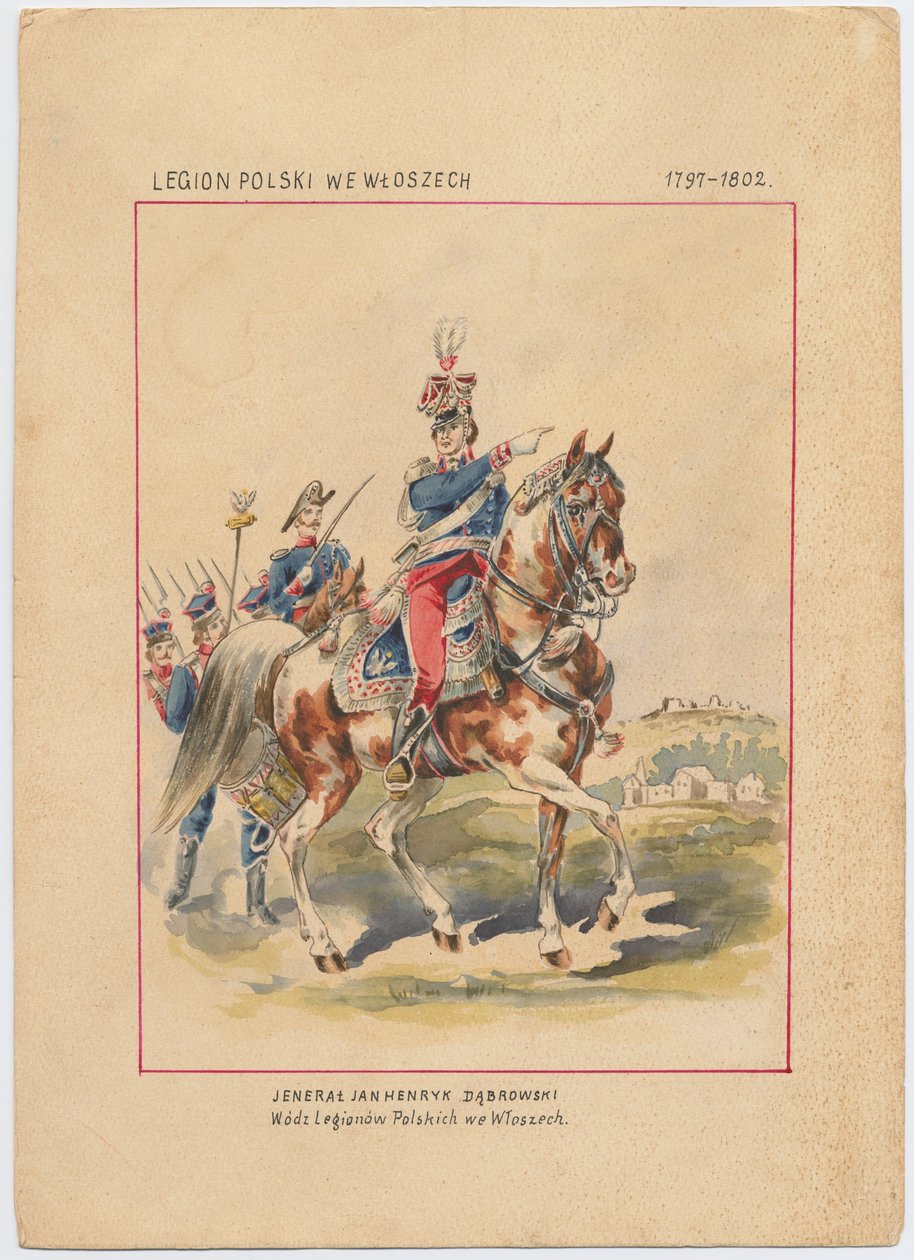 Portrett av Jan Henryk Dabrowski, ca. 1797-1800 av Unbekannt