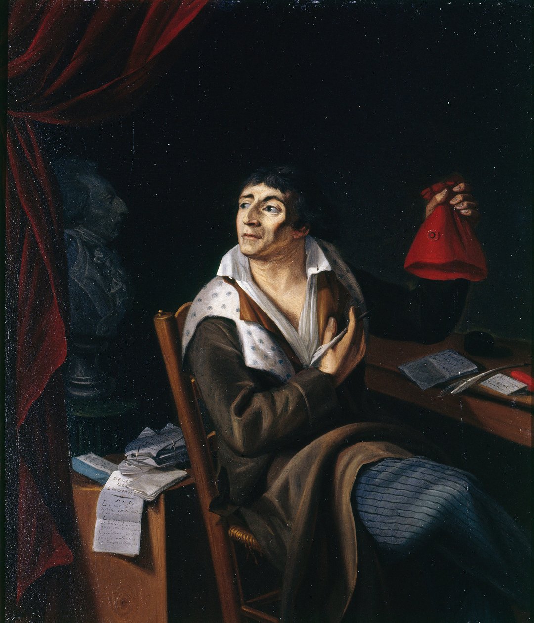Portrett av Jean-Paul Marat 1743-1793, ca. 1793. av Unbekannt