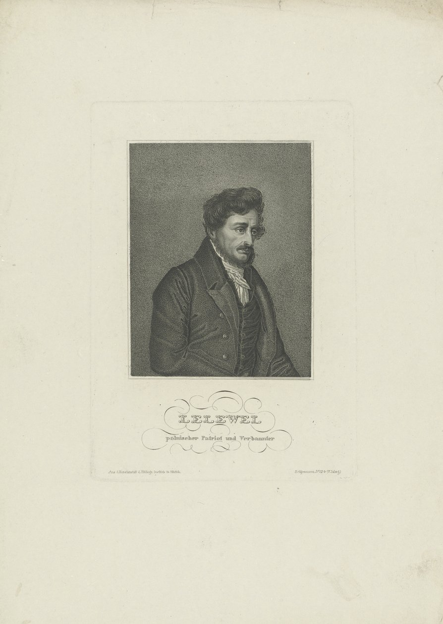 Portrett av Joachim Lelewel 1786-1861, 1830-årene. av Unbekannt