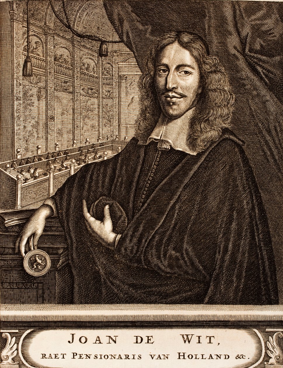 Portrett av Johan de Witt 1625-1672 Fra: Krigsscene, 1675. av Unbekannt