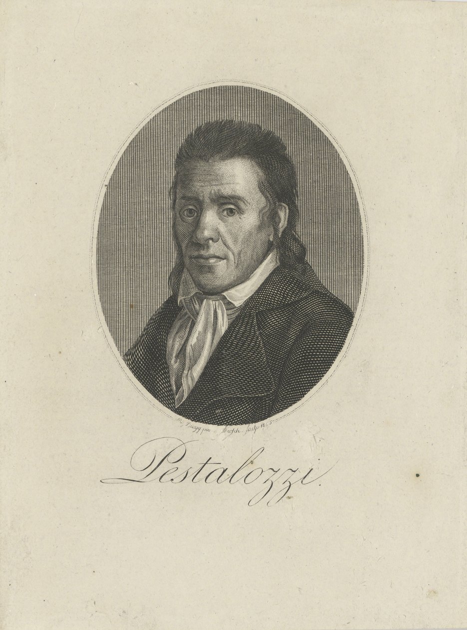 Portrett av Johann Heinrich Pestalozzi 1746-1827, 1805. av Unbekannt