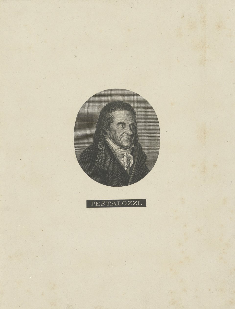 Portrett av Johann Heinrich Pestalozzi 1746-1827, ca. 1830 av Unbekannt