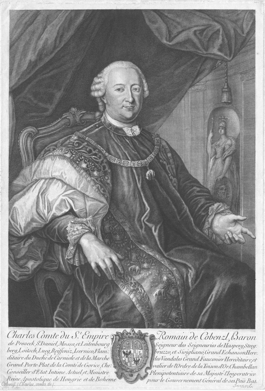Portrett av Johann Karl Philipp Graf von Cobenzl 1712-1770. av Unbekannt