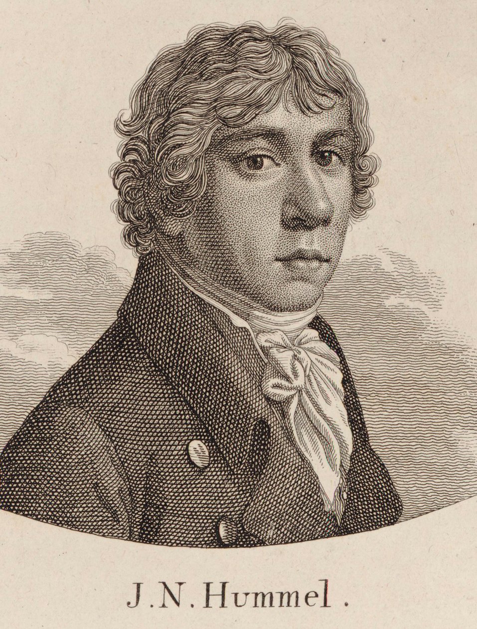 Portrett av Johann Nepomuk Hummel 1778-1837. av Unbekannt