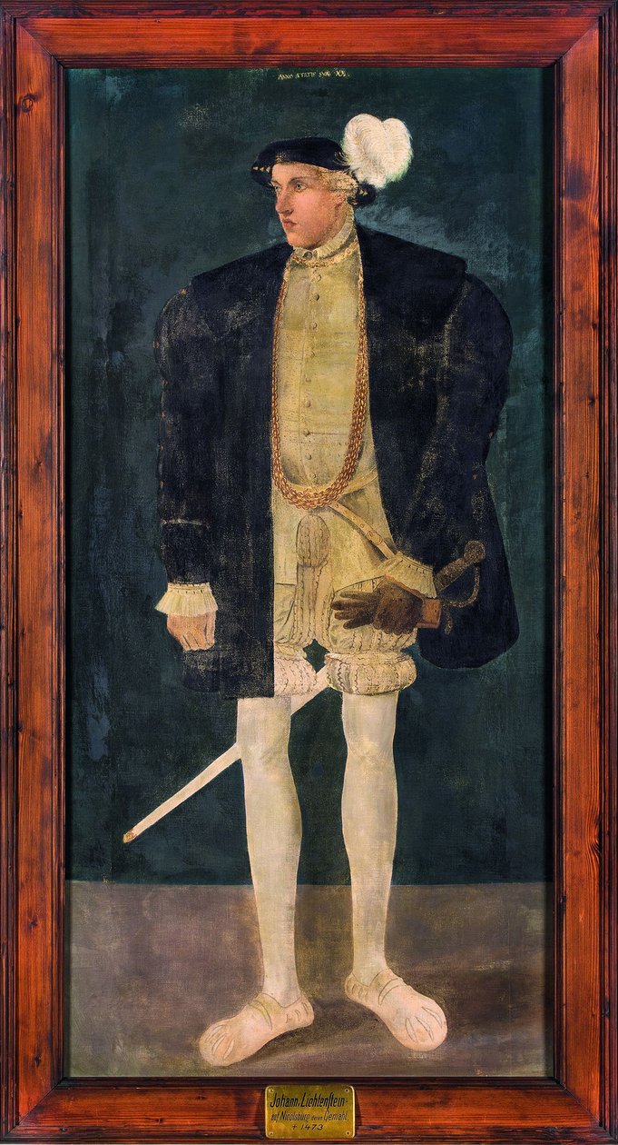 Portrett av Johann V Hanns av Liechtenstein. av Unbekannt