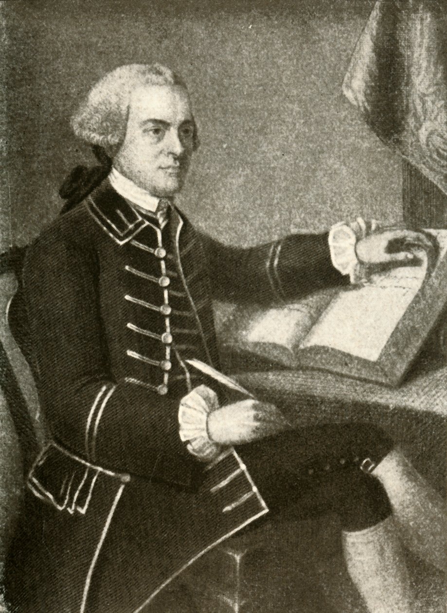 Portrett av John Hancock, i frakk med doble lommeklaffer, c1780, 1937. av Unbekannt