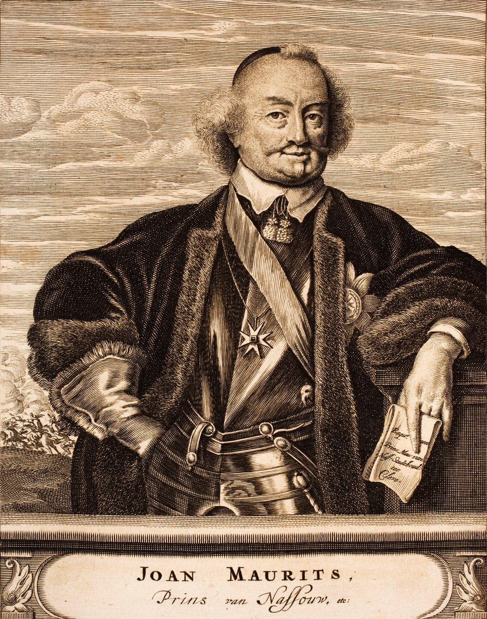 Portrett av John Maurice, prins av Nassau-Siegen 1604-1679, 1675. av Unbekannt