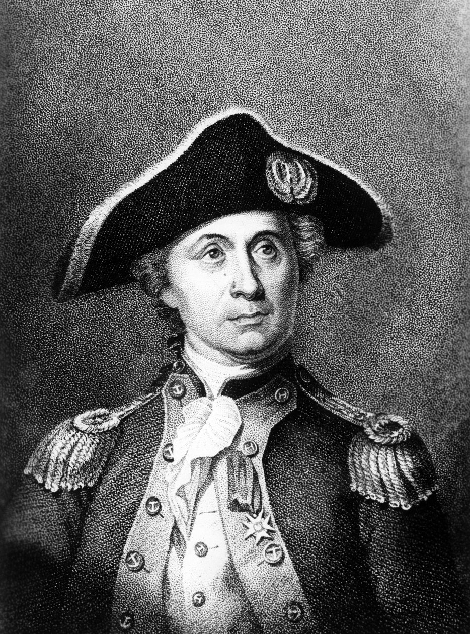 Portrett av John Paul Jones (1749-1792), skotsk sjømann som deltok i den amerikanske revolusjonen - Portrett av John Paul Jones (1749-1792), skotsk sjømann som deltok i den amerikanske revolusjonen av Unbekannt