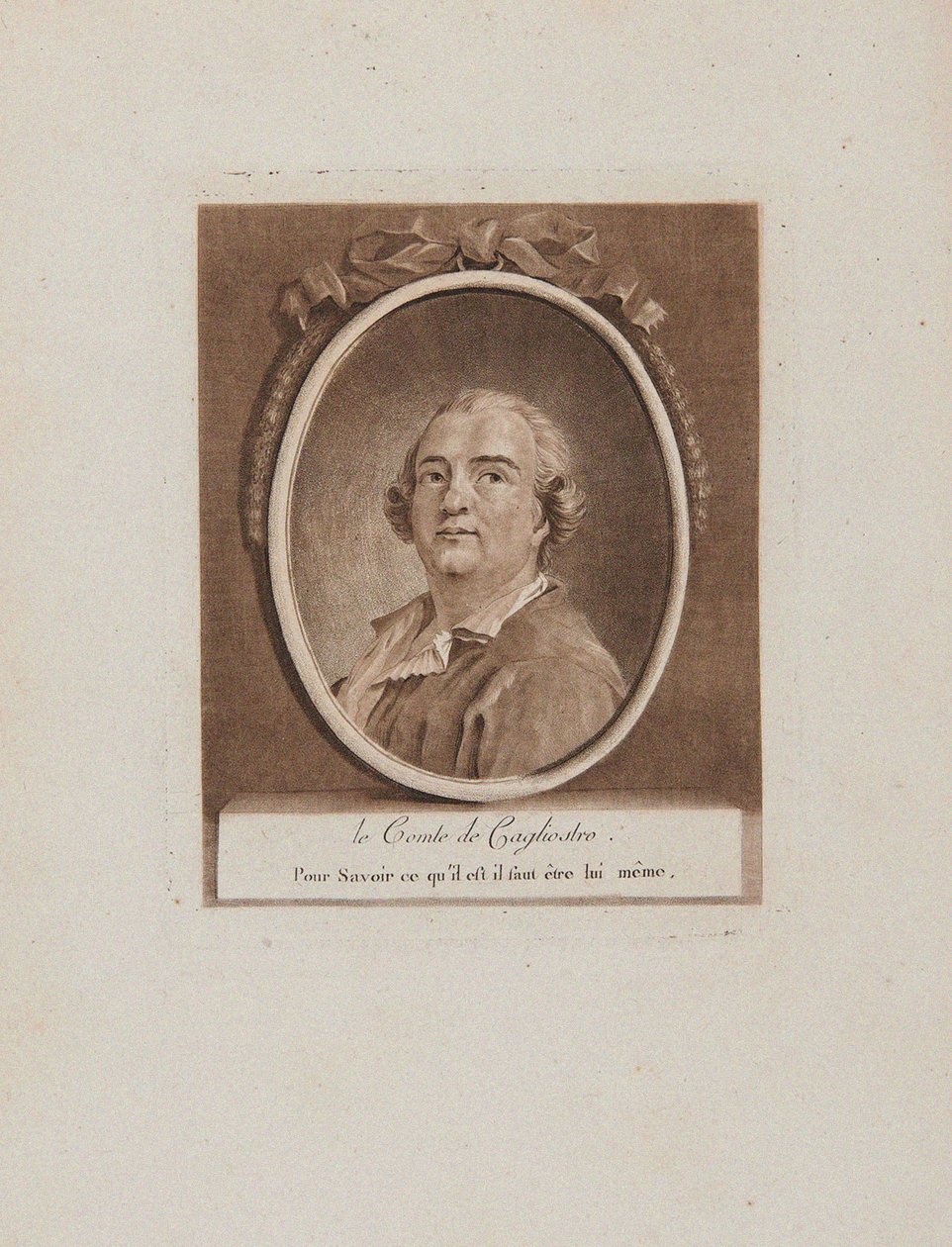 Portrett av Joseph Balsam, greve av Cagliostro, 1700-tallet. av Unbekannt
