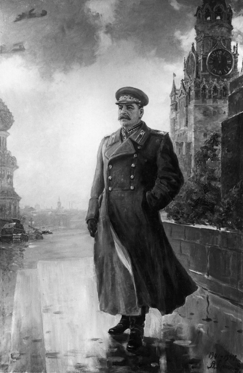 Portrett av Joseph Stalin, oljemaleri av Alexander Gerasimov av Unbekannt