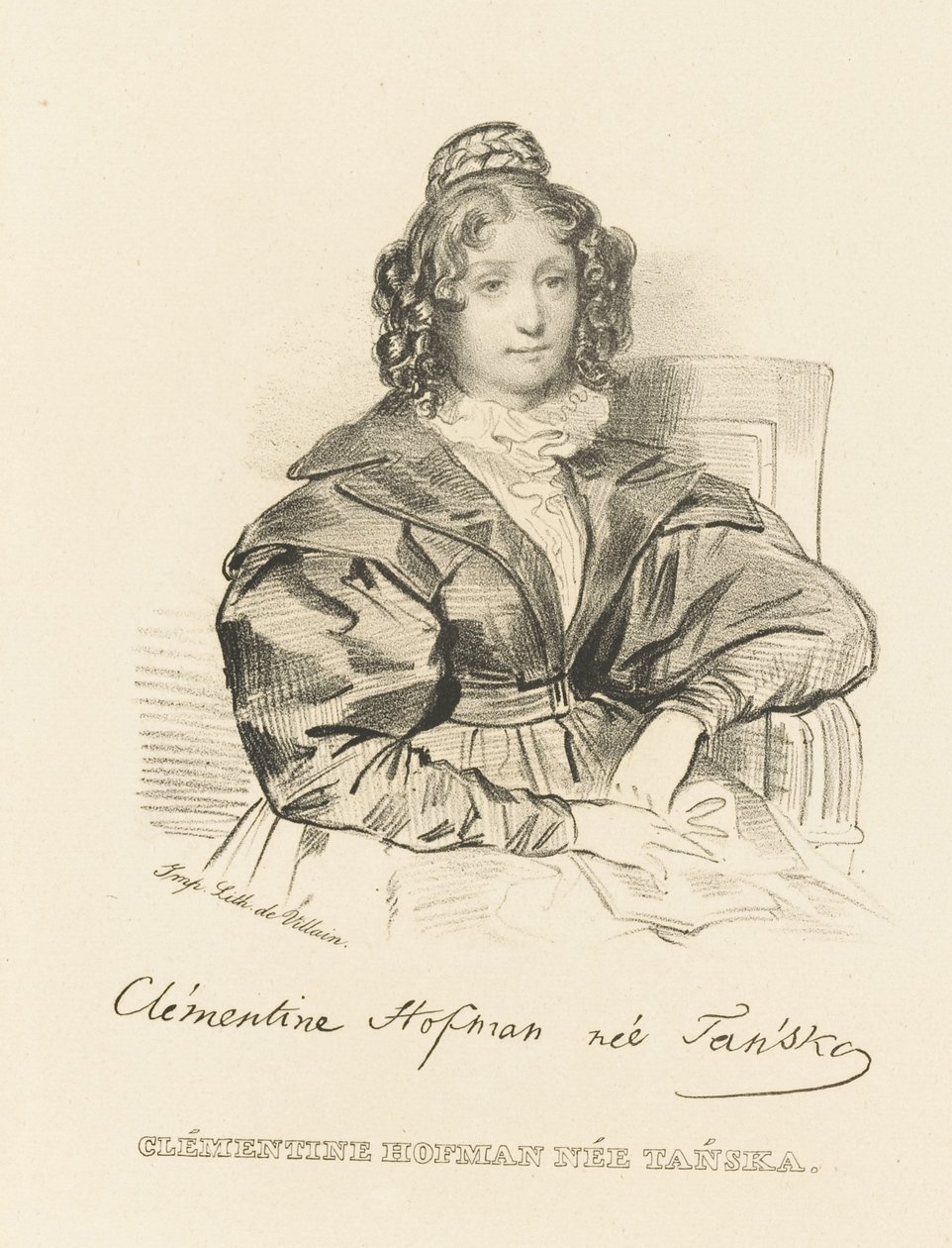 Portrett av Klementyna Hoffmanowa 1798-1845, ca. 1840. av Unbekannt