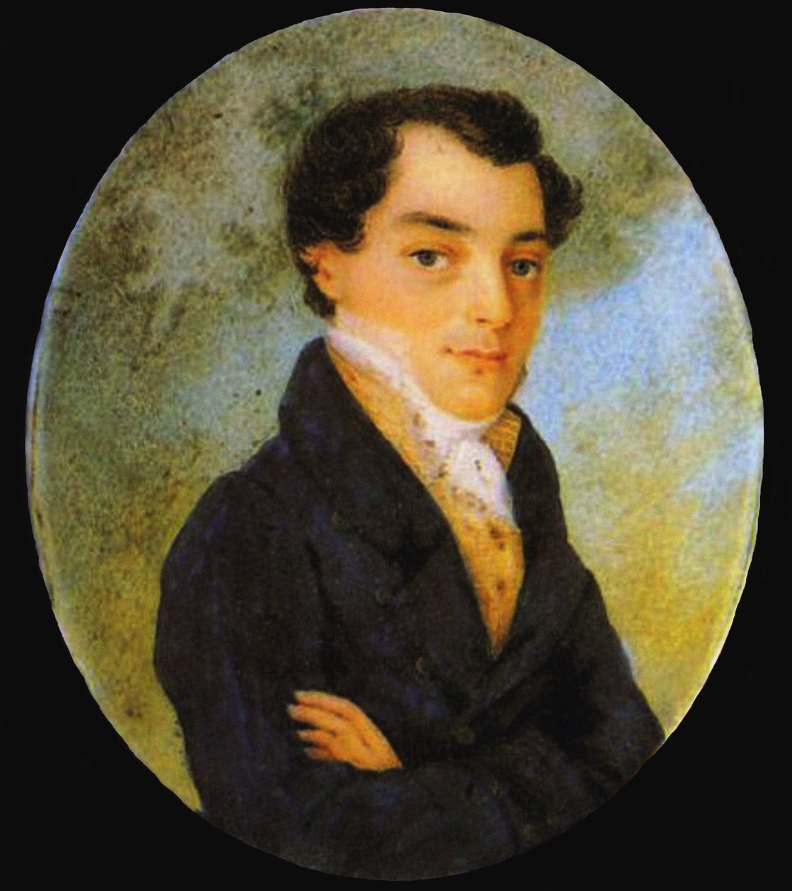 Portrett av Kondraty Fyodorovich Ryleyev 1795-1826, etter 1826 av Unbekannt