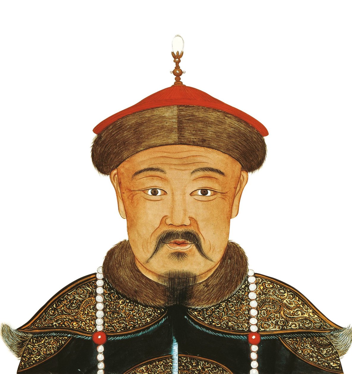 Portrett av Kublai Khan 1215-1294, 1200-tallet av Unbekannt