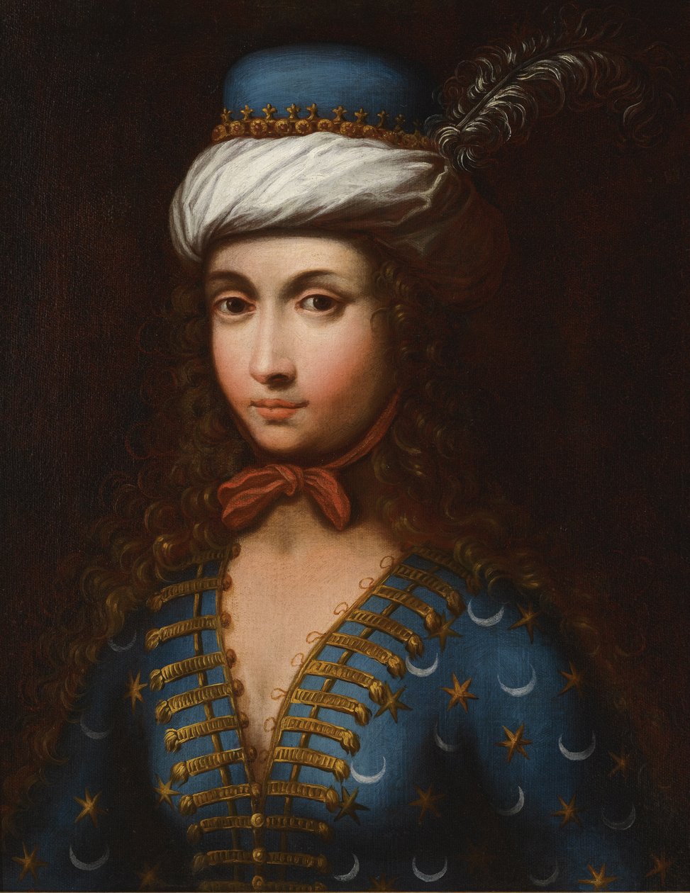 Portrett av Lady Mary Wortley Montagu 1689-1762, 1700-tallet av Unbekannt