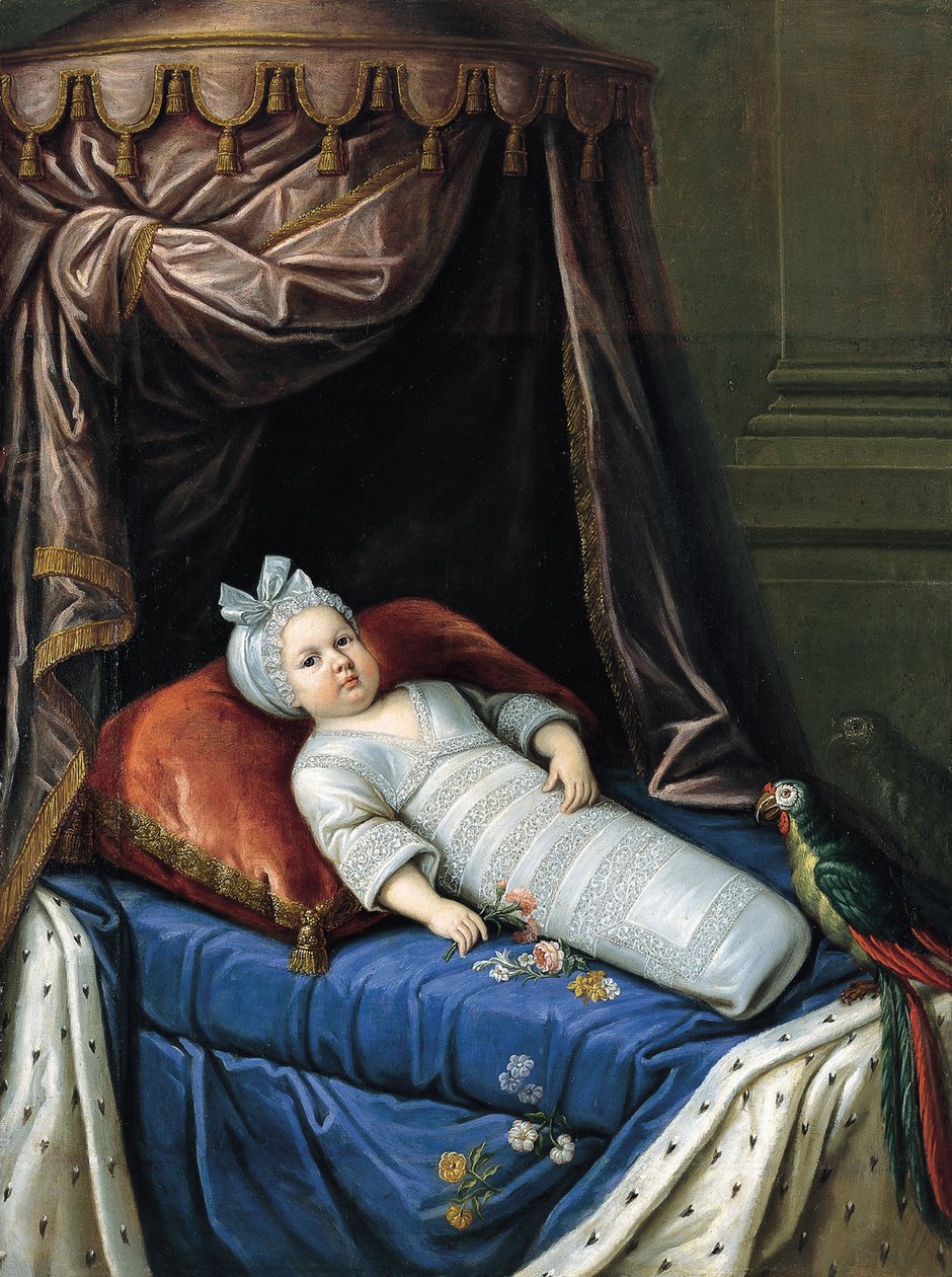 Portrett av Louis XIV 1638-1715 som baby, ca 1638 av Unbekannt