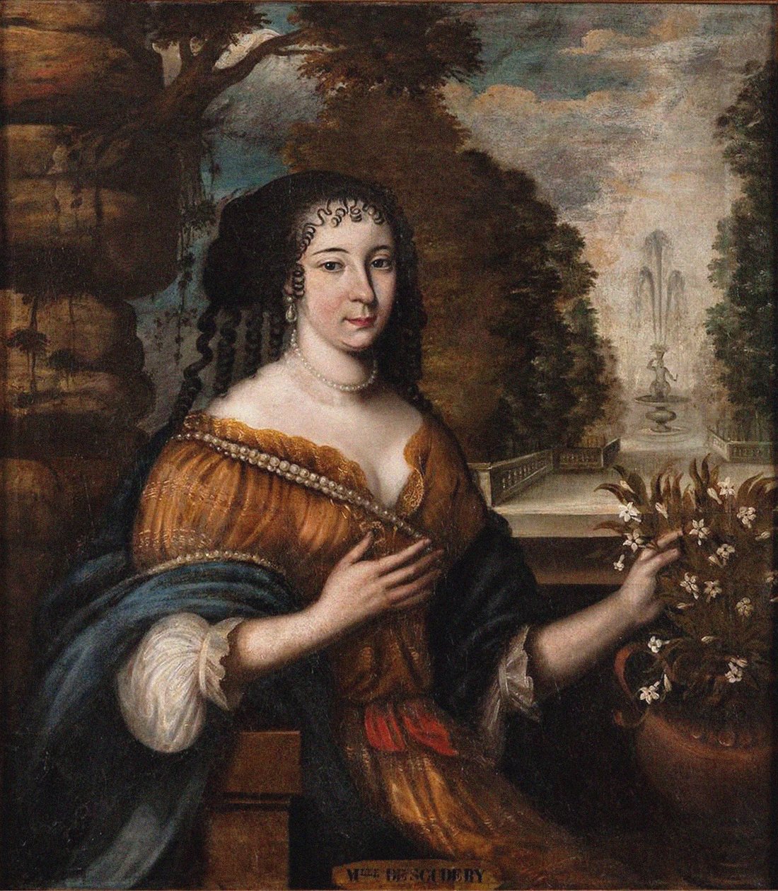 Portrett av Madeleine de Scudéry 1607-1701, 1600-tallet. av Unbekannt