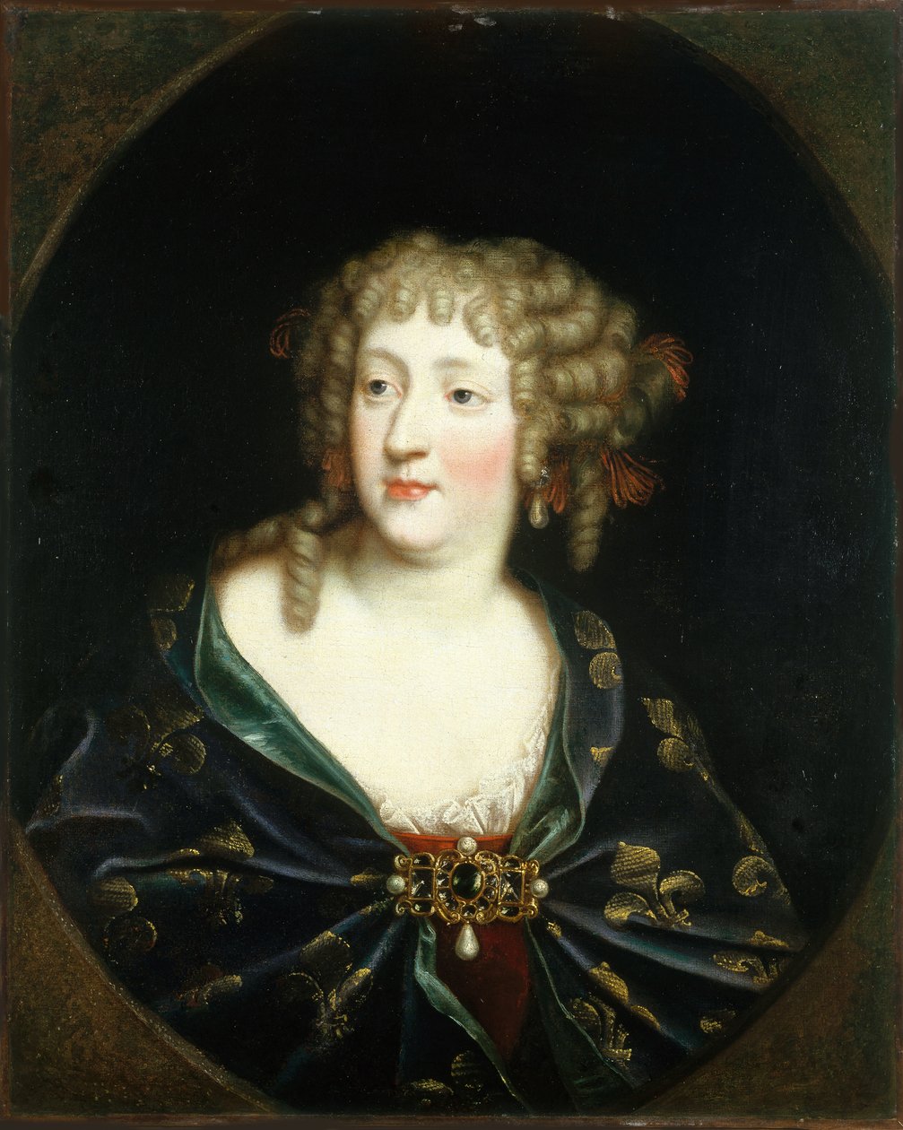 Portrett av Maria Theresia av Spania 1638-1683, dronning av Frankrike, ca 1675. av Unbekannt