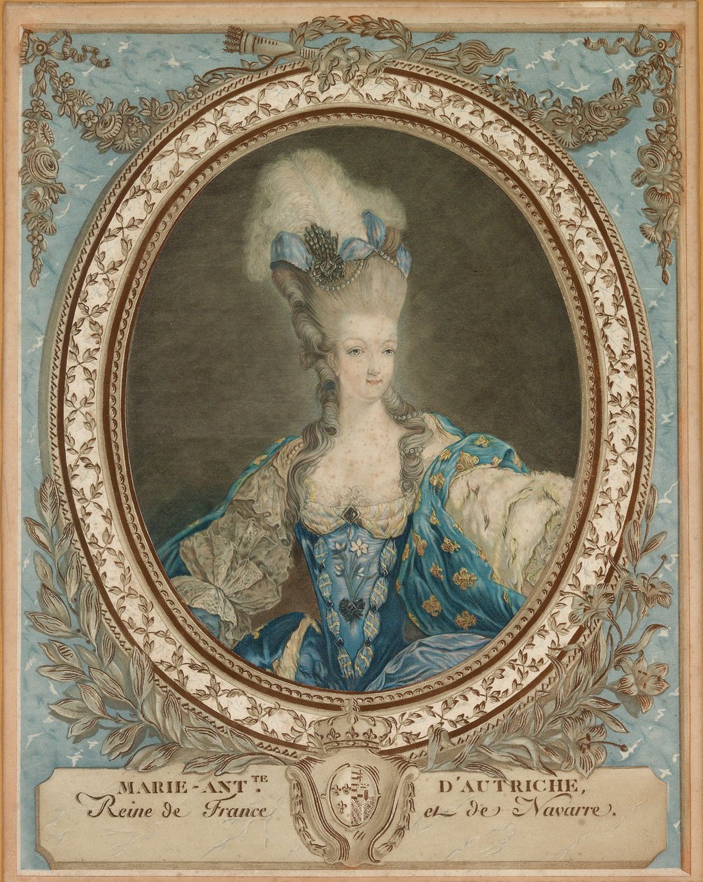 Portrett av Marie Antoinette 1755-1793, andre halvdel av 1700-tallet. av Unbekannt