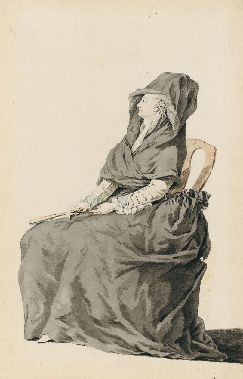 Portrett av Marie Antoinette under rettssaken hennes, 1793 av Unbekannt