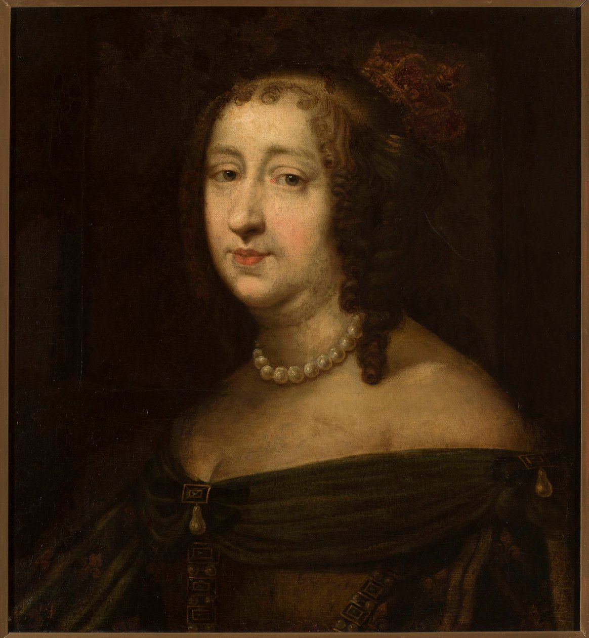 Portrett av Marie Louise Gonzaga 1611-1667, dronning av Polen, midten av 1600-tallet. av Unbekannt