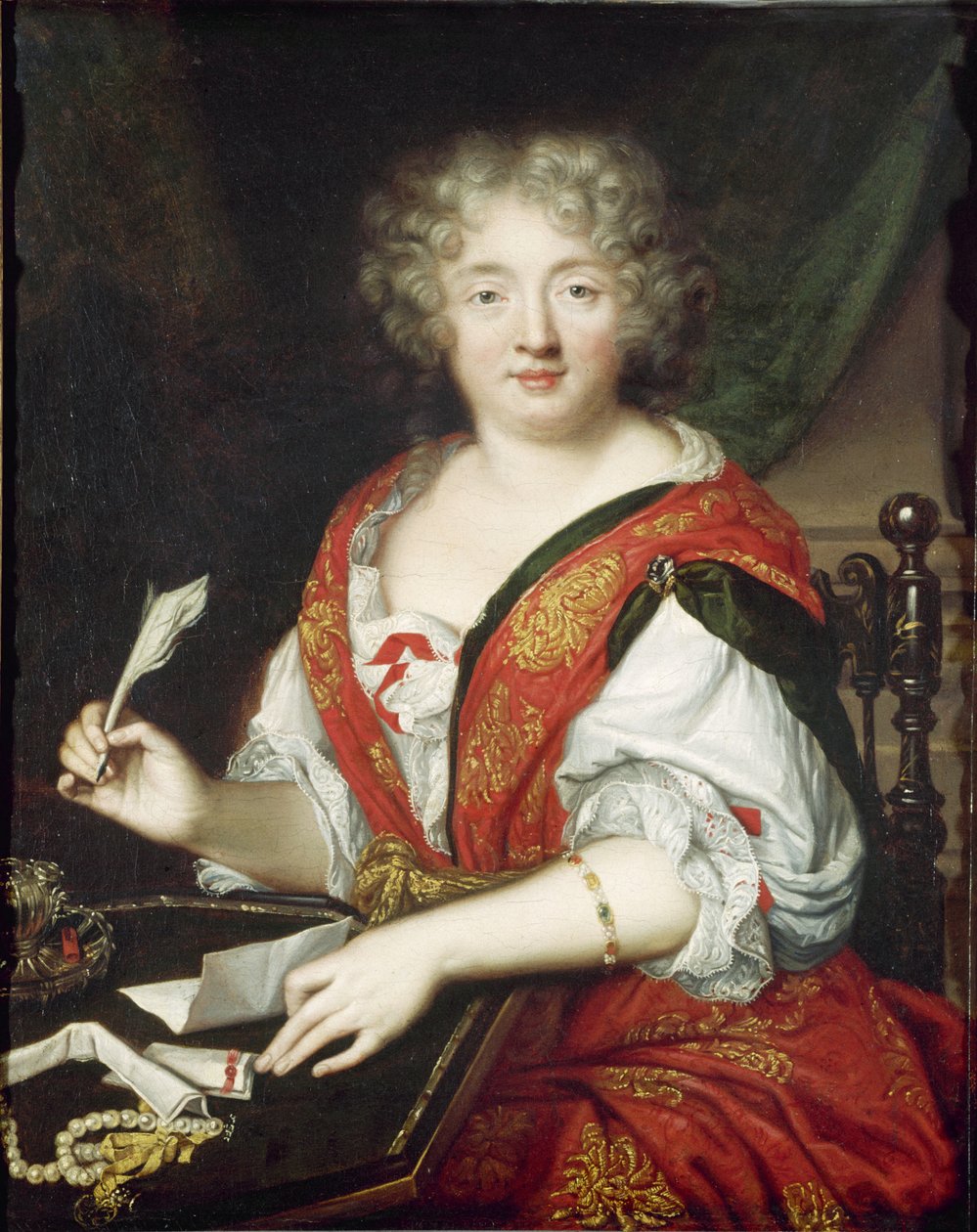 Portrett av Marie de Rabutin-Chantal, Marquise de Sévigné 1626-1696, ca. 1680. av Unbekannt