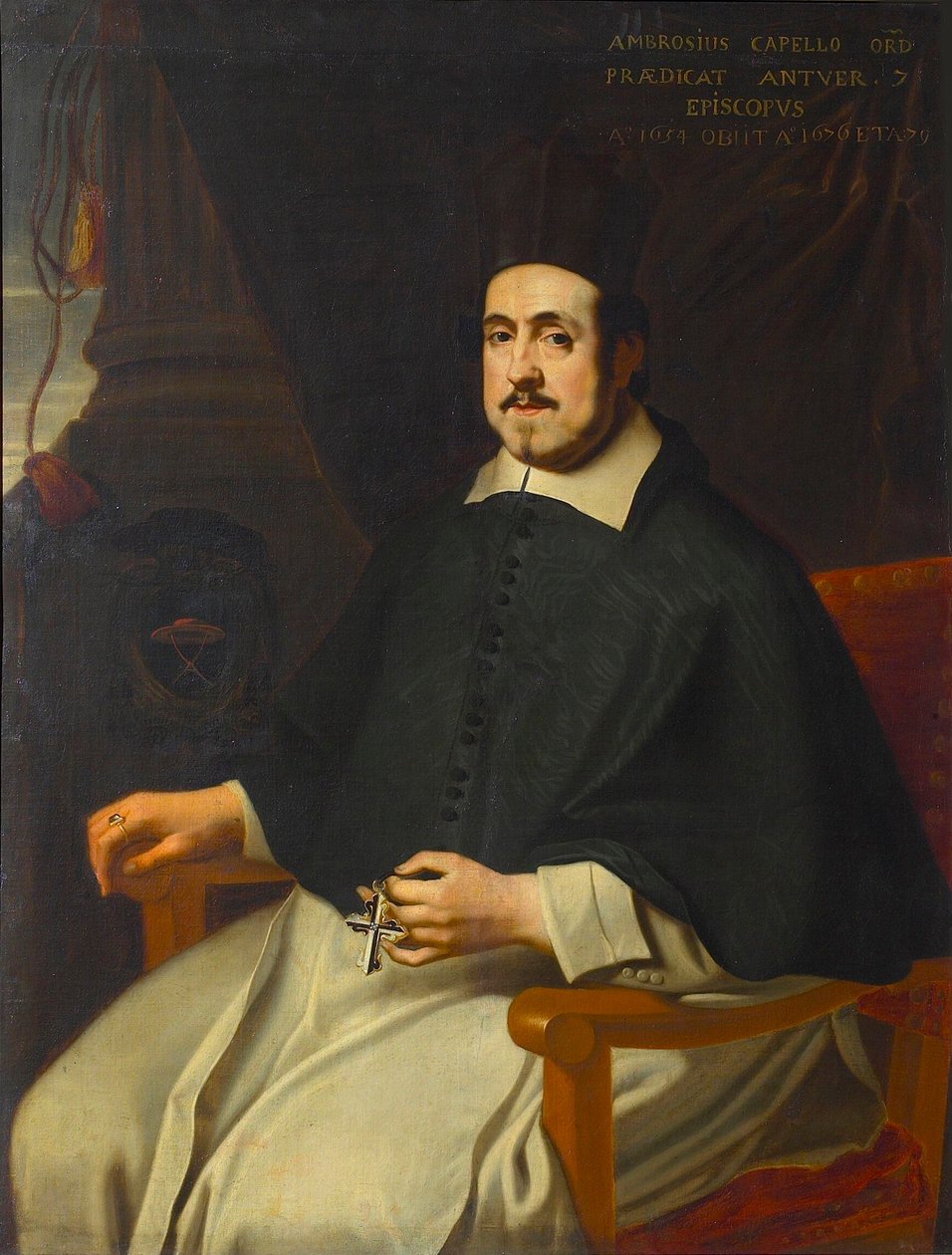 Portrett av Marius Ambrosius Capello 1597-1676, biskop av Antwerpen, 1659. av Unbekannt